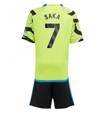 Arsenal Bukayo Saka #7 Replica Away Stadium Kit for Kids 2023-24 Short Sleeve (+ pants)